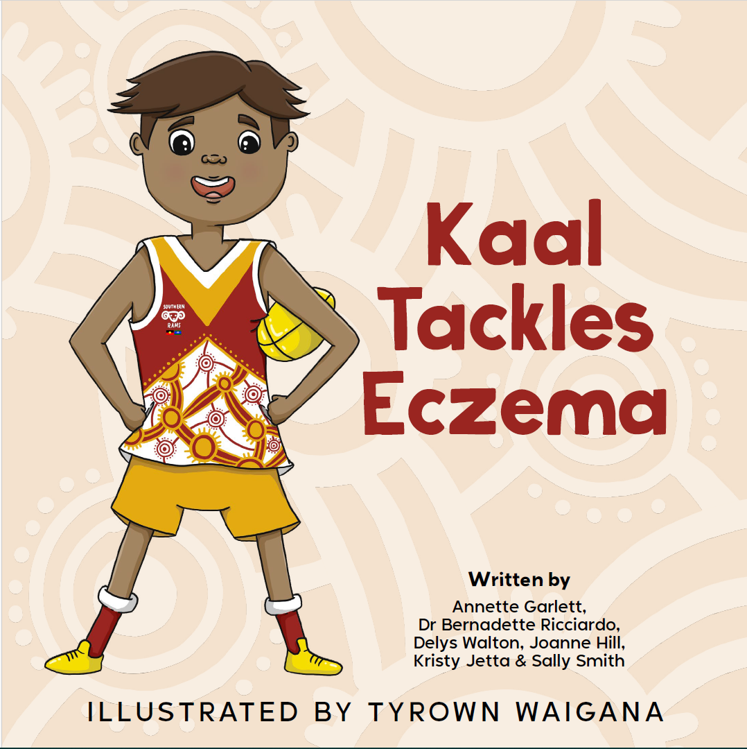 Kaal, from Kaal Tackles Eczema book, colouring in sheet