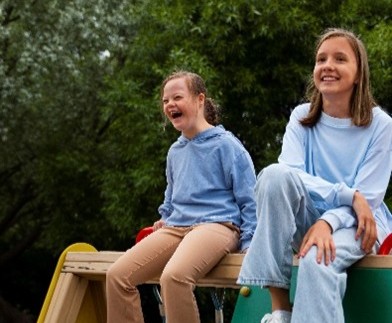 Girls laughing